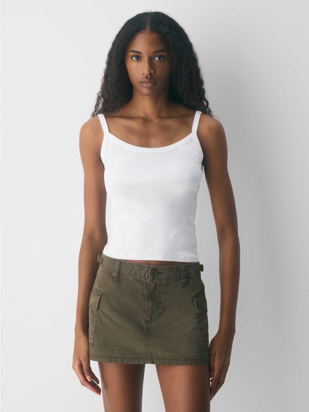TNA Olive Green Mini Skirt